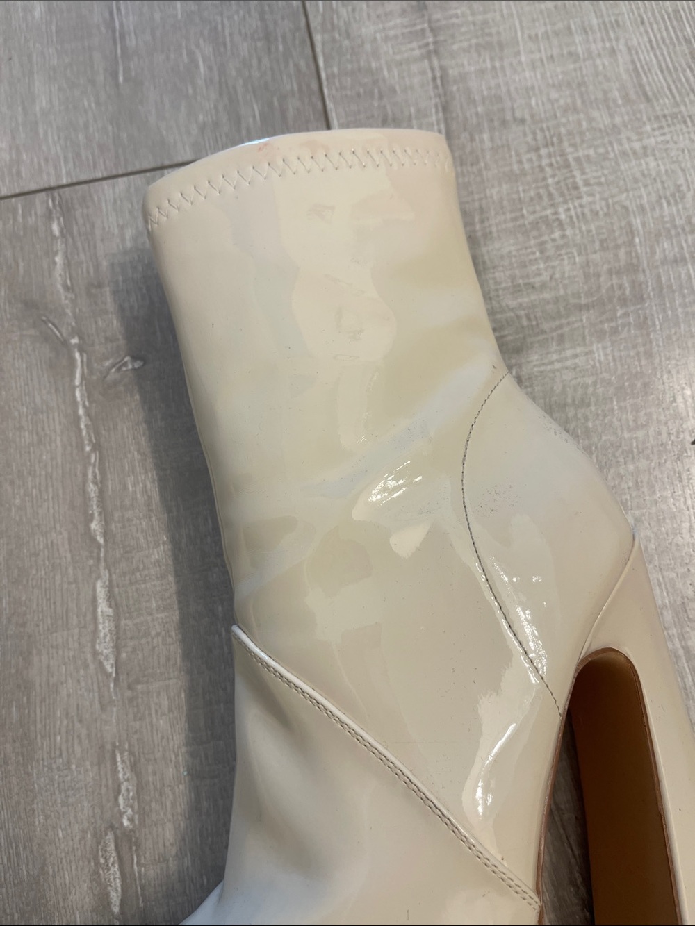 Chunky Platform Ankle Boots in Cream Size 6- worn once! - Picture 2 of 4